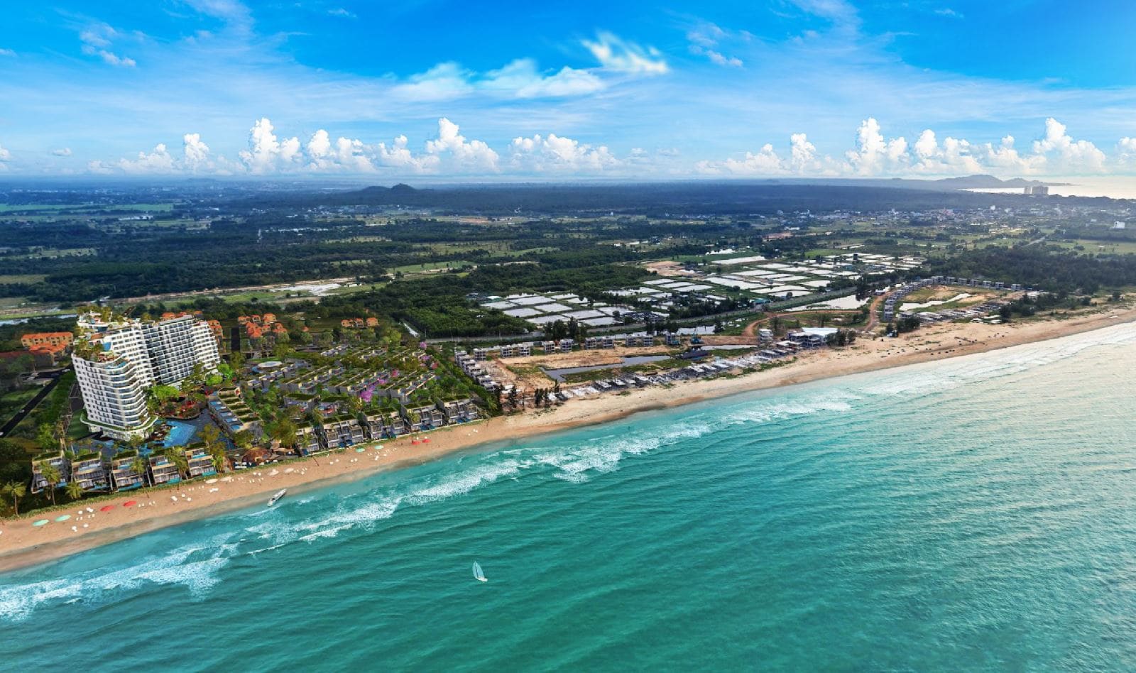 Biển Hồ Tràm nhìn từ trên cao